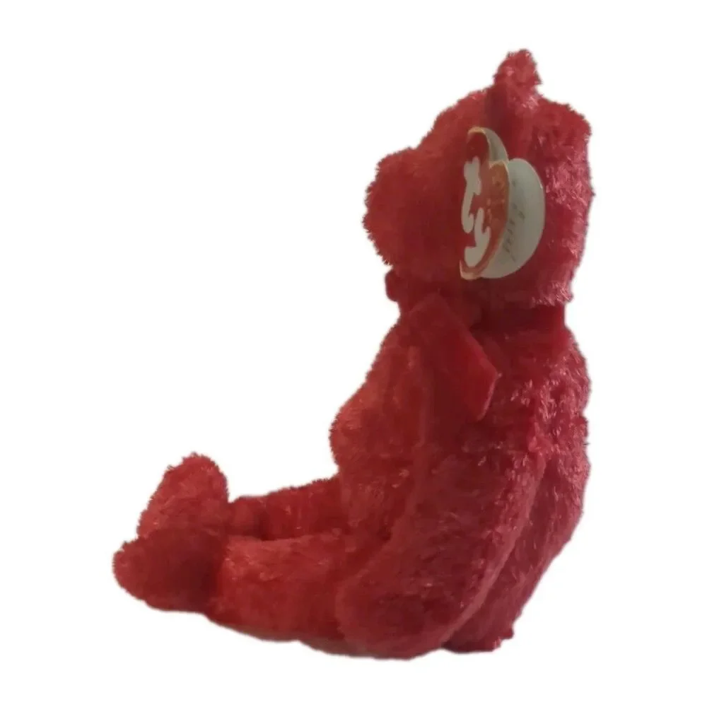 Ty Beanie Babies Collection Sizzle Red Bear Retired Plush 2001 NF New Face